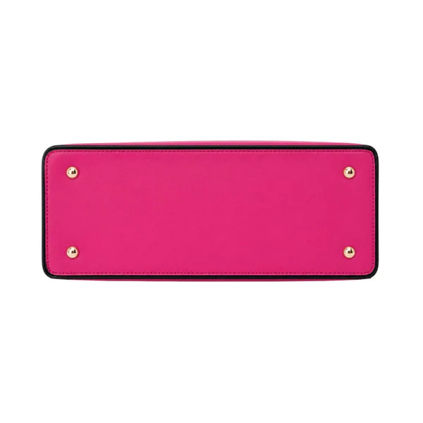 Lomx Luxury Pink Fashion Handbag with Decorative Charm