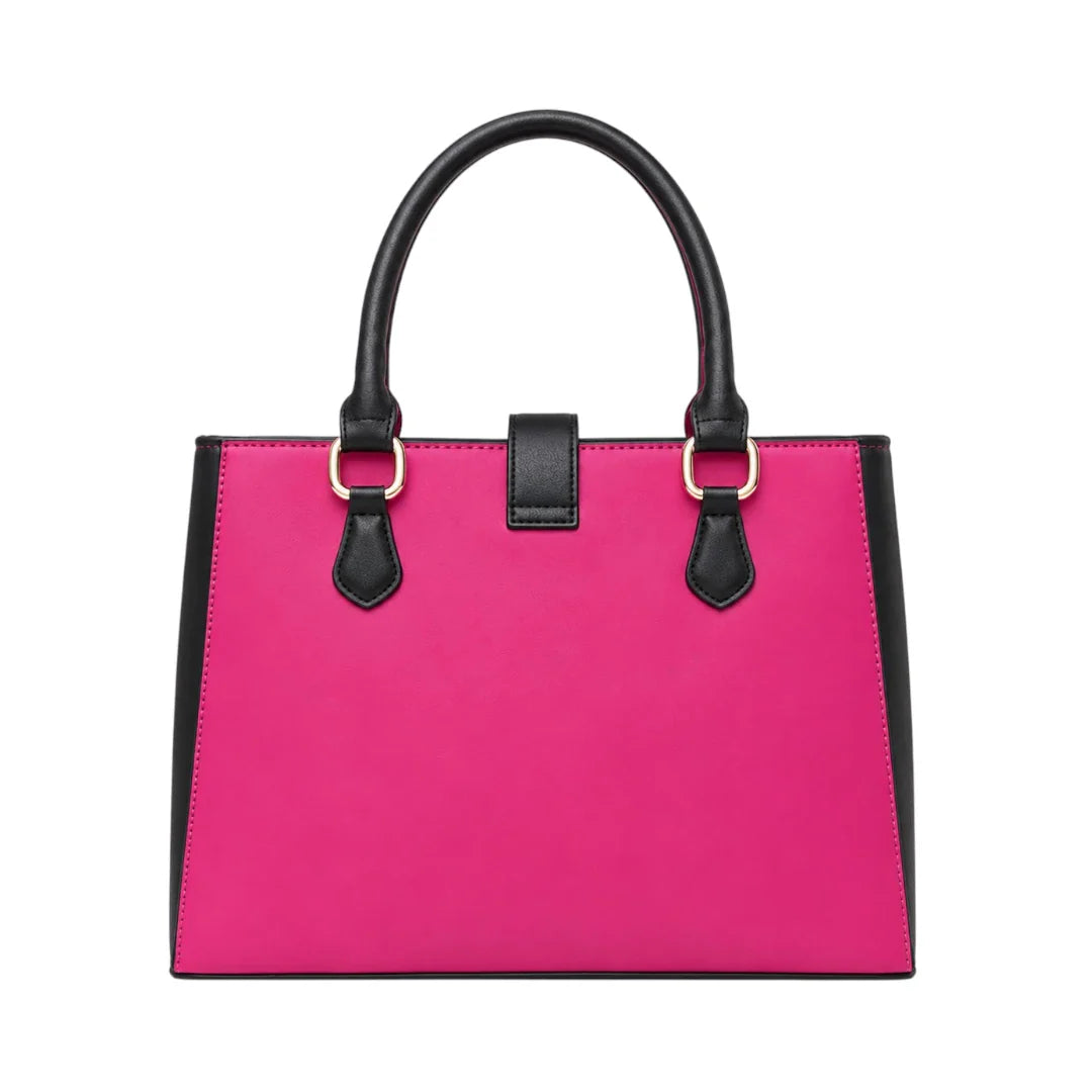 Lomx Luxury Pink Fashion Handbag with Decorative Charm
