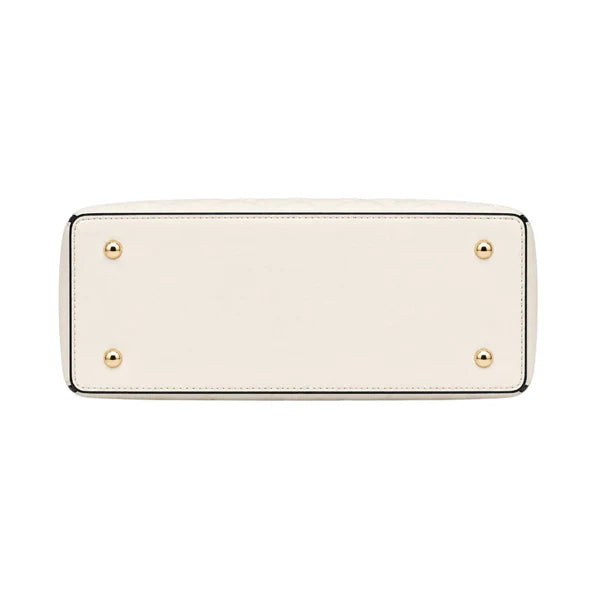 Lomx Elegant White Leather Fashion Handbag