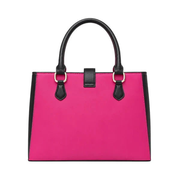 Lomx Luxury Pink Fashion Handbag with Decorative Charm