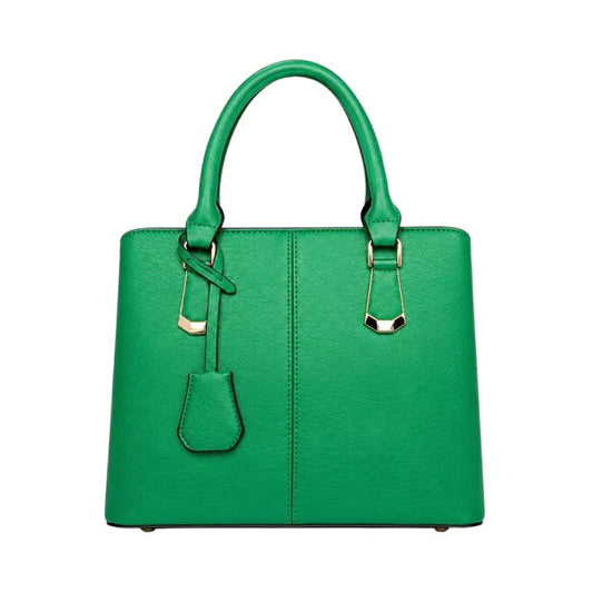 Lomx Premium Green Leather Handbag for Women